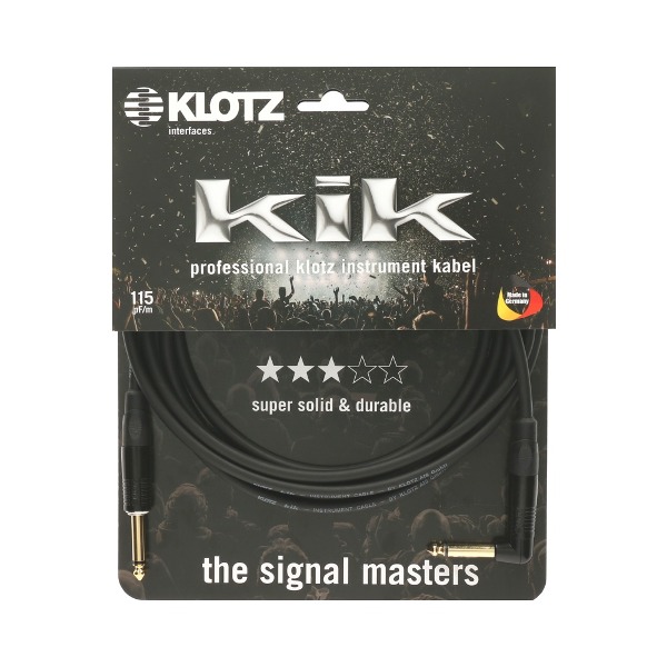[KLOTZ] 클로츠 KIK PRO 기타 케이블 (TSㅡ자:TSㄱ자, Klotz 커넥터)