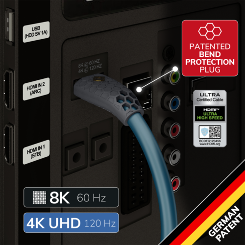 [Oehlbach] 오엘바흐 Excellence FLEX EVOLUTION (1m - 3m) Ultra High-Speed HDMI케이블 (D1C92600)