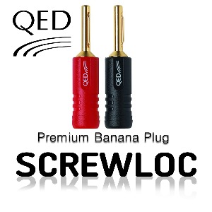[QED] 큐이디 SCREWLOC ABS 4mm Banana Plug (1개당 가격) 스크류락 바나나 플러그 /나사조임식