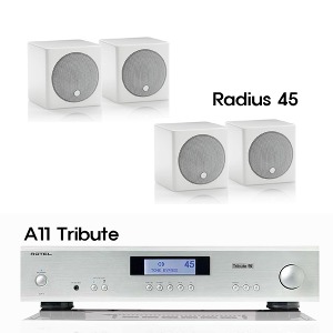 모니터오디오 Radius 45 + 로텔 A11 Tribute 블루투스 매장용 오디오 패키지